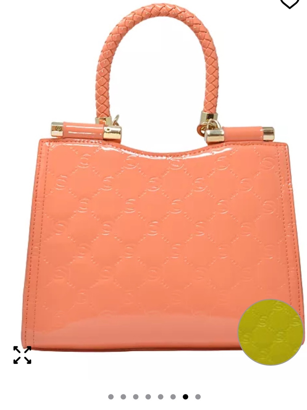 bebe Peach Monogram Top-Handle Crossbody - Picture 3 of 4